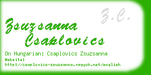 zsuzsanna csaplovics business card